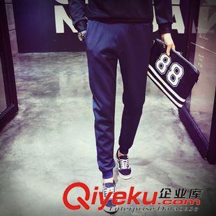 2015新款男装裤子 2015秋季新款厂家批发 裤脚个性刺绣笑脸 全棉修身束脚男士休闲裤图片|2015新款男装裤子 2015秋季新款厂家批发 裤脚个性刺绣笑脸 全棉修身束脚男士休闲裤产品图片由义乌市酷润服饰厂公司生产提供-